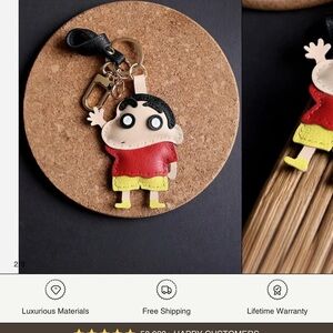 STICKY ZOO Crayon Shin-Chan Leather Charm